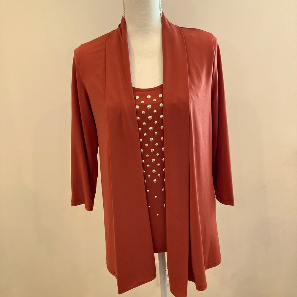 Burnt orange, two piece top
